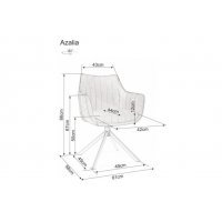 Scaun Tapitat AZALIA VELVET Genarom SN Gri / Bluvel 14
